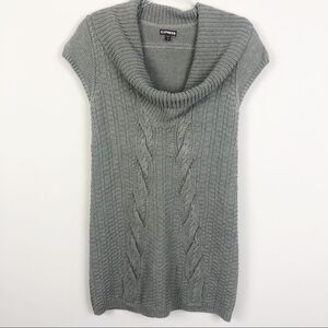 EXPRESS | Tunic Sweater Dress Gray Cable Small